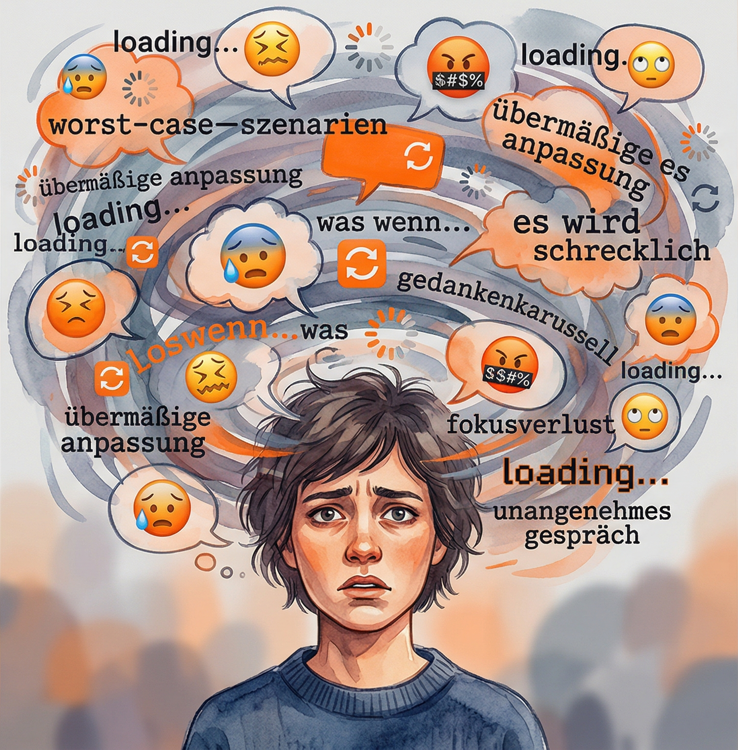 Verwirrte Person mit Smartphone